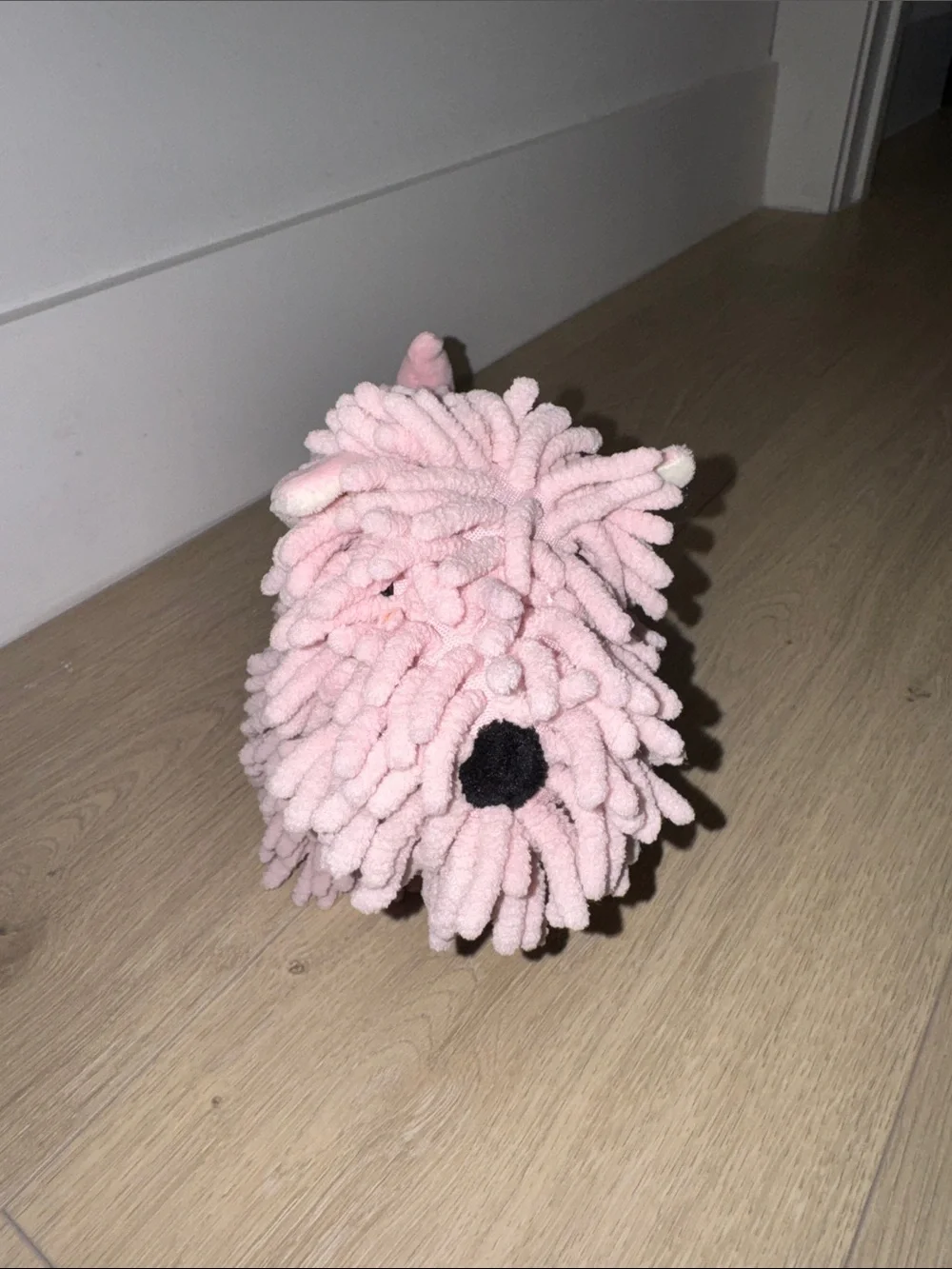 Plush Pink Wash Cloth Dog Plush